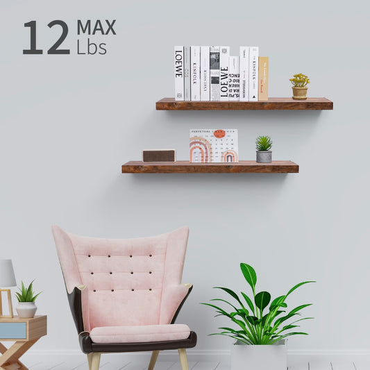 Floating Wood Wall Shelf