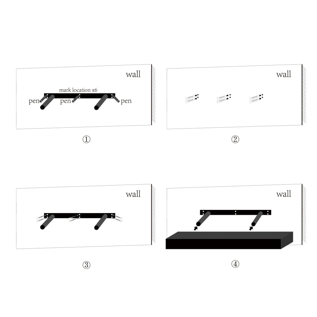 Floating Wood Wall Shelf