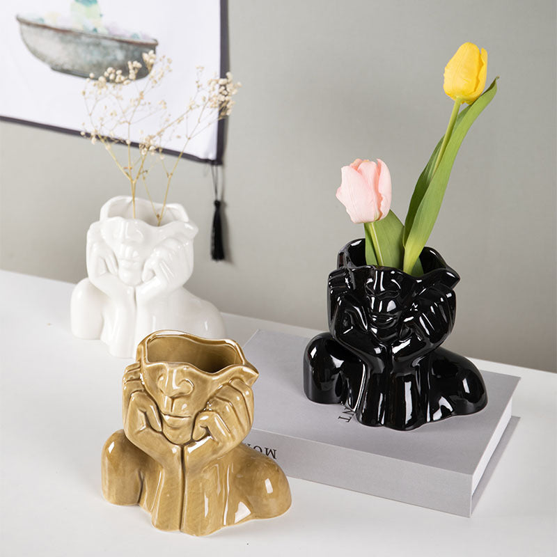 Ceramic Flower Vase Home Decor